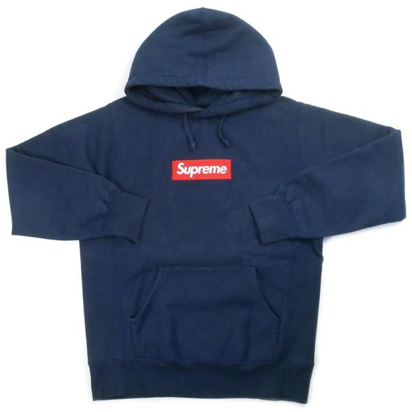 シュプリーム Supreme Supreme Box Logo Pullover Boxロゴパーカー 紺 Logo Size M Pullover 中古品 良い 中古 1002 ブランド古着の買取販売stay246