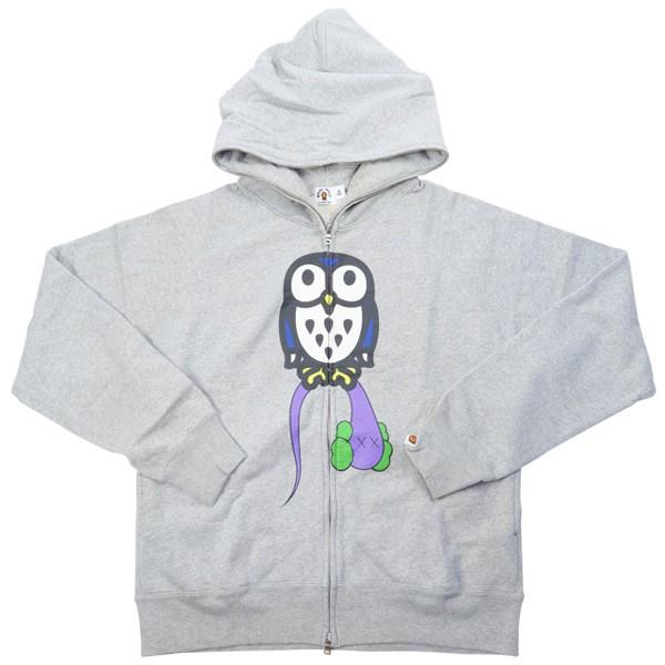 ア ベイシング エイプ A BATHING APE ×KAWS フクロウマイロジップ