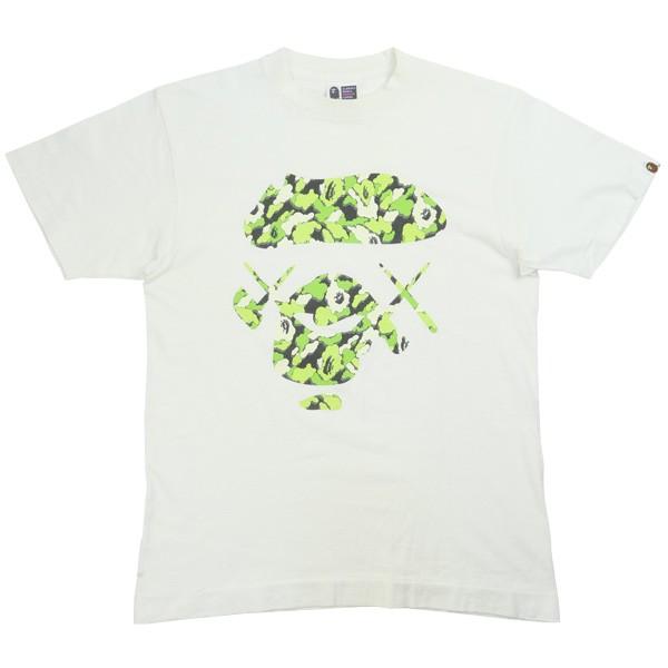 初期 エイプ メッシュシャツ M バスケ タンクトップ サル顔 90s kaws ア ベイシング エイプ A BATHING APE ×KAWS カウズ クラウドサル迷彩柄