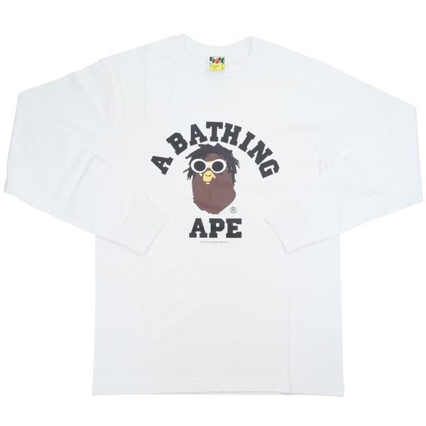 ア ベイシング エイプ A Bathing Ape Wiz Khalifa ウィズ カリファ 19ss College L S Tee カレッジロゴロンt 白 Size Xl 新古品 未使用品 Www Furnea Si