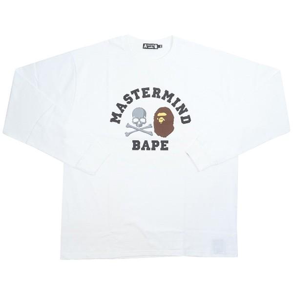 ア ベイシング エイプ A Bathing Ape Mastermind Japan マスターマインドジャパン Mmvs Bape L S Tee ロンt 白黒 Size Xxl 新古品 未使用品 Fakfakkab Go Id