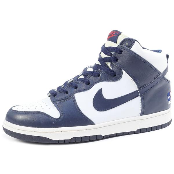 ナイキ NIKE DUNK HIGH LE WHITE/OBSIDIAN-V RED (USA2000) 630335-146 