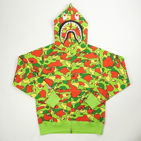 A BATHING APE 21AW STA CAMO SHARK ZIP HOODIE サイケサル迷彩柄