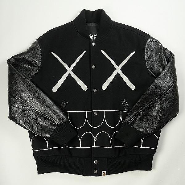 KAWS × A BATHING APE® スタジャン black S size