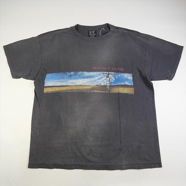 SAINT MICHAEL セント マイケル 23AW SS TEE/SKY/BLACK USED加工T