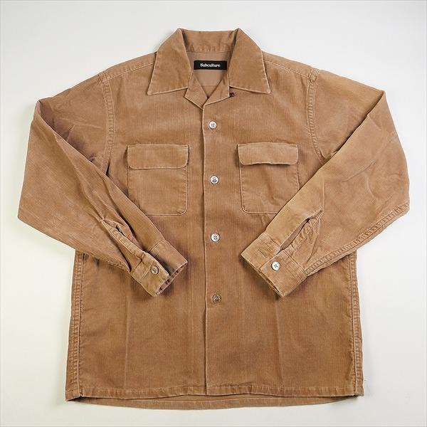 SubCulture サブカルチャー CORDUROY SHIRT LIGHT BROWN SCSH-S2303
