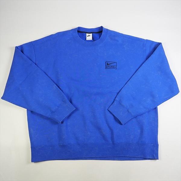 STUSSY ステューシー ×Nike Fleece Crew Blue クルーネックスウェット