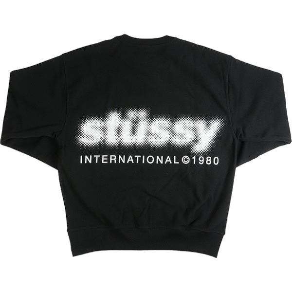 STUSSY ステューシー 23AW BLUR CREW Black クルーネック STUSSY ステューシー 23AW BLUR CREW Black クルーネック