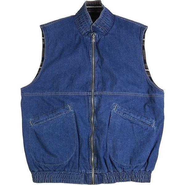 TENDERLOIN テンダーロイン DENIM BLANKET REVERSIBLE VEST WASH