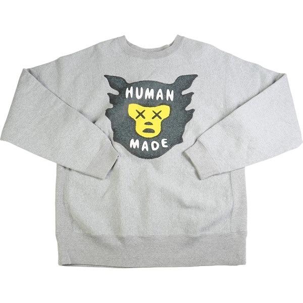 HUMAN MADE ヒューマンメイド ×KAWS 21AW SWEATSHIRT #1 Grey クルー  