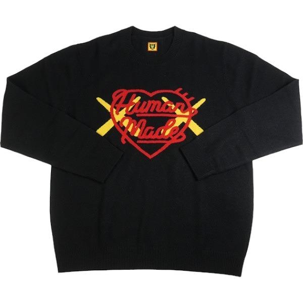 HUMAN MADE ヒューマンメイド ×KAWS 23AW KAWS KNIT SWEATER Black 