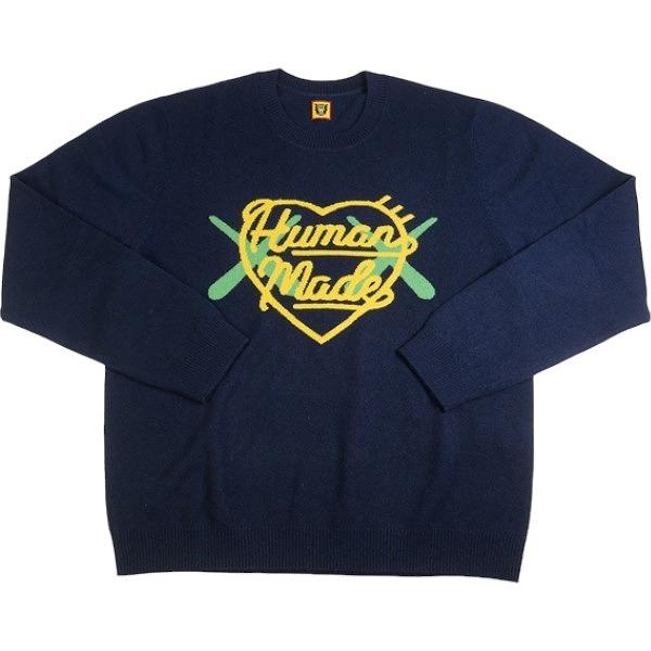 HUMAN MADE ヒューマンメイド ×KAWS 23AW KAWS KNIT SWEATER Navy 