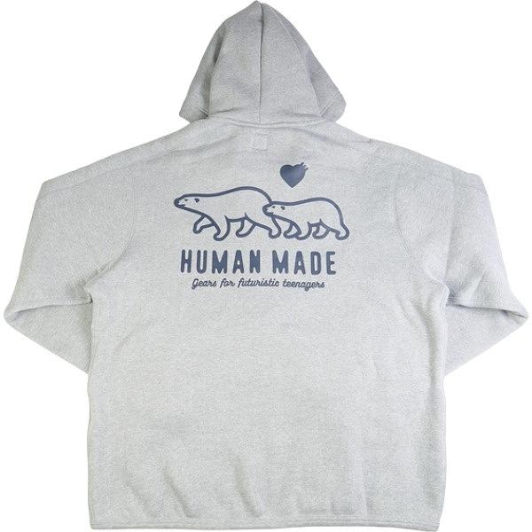 HUMAN MADE ヒューマンメイド 24SS FLEECE SWEAT ZIP HOODIE Gray 
