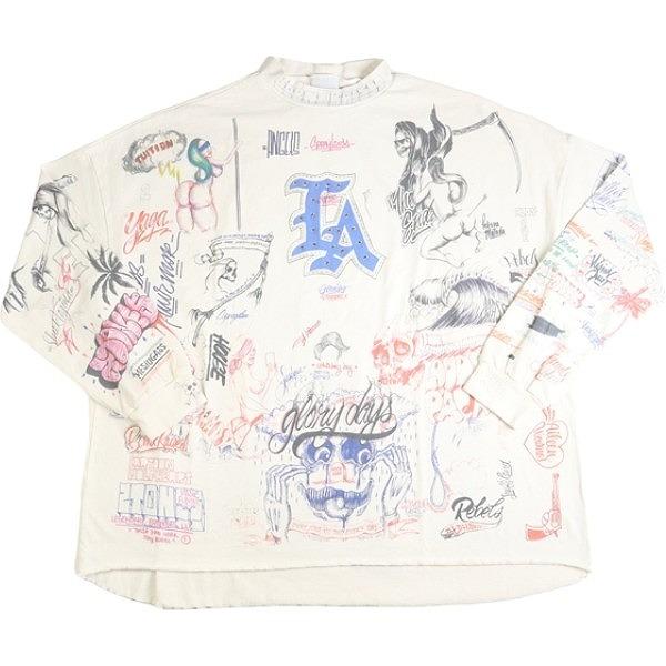 トップス SAINT MICHAEL BR_LS TEE LA / WHITE SAINT MICHAEL セント マイケル ×BORNXRAISED 24SS BR_LS TEE/LA / WHT