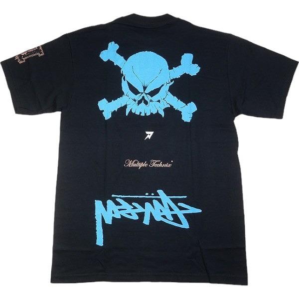 ステューシー×ネクサス7限定コラボ Stussy スカルグラフィック M old STUSSY ステューシー NEXUS 7 Skull Tee Black Tシャツ 紺 Size 【L