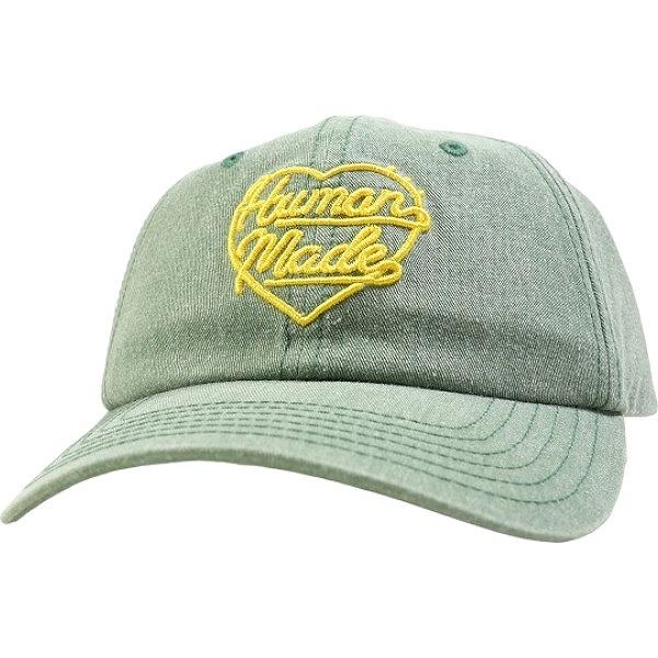 Human Made ハート型ロゴキャップ 緑 HUMAN MADE ヒューマンメイド 24SS 6 PANEL CAP #1 GREEN