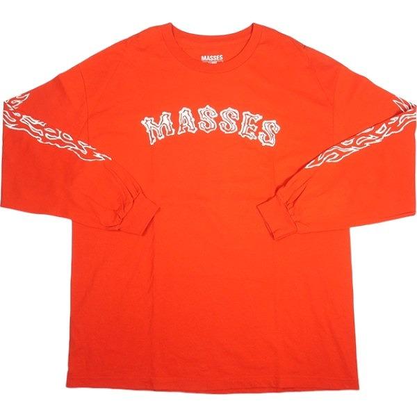 MASSES マシス T-SHIRT L/S TWIN SKULL Red ロンT 赤 Size 【XL