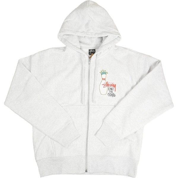 STUSSY ステューシー 24AW KINGPIN ZIP HOODIE ASH HEATHER ジップ 