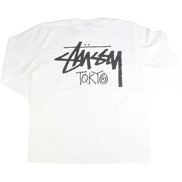 STUSSY ステューシー 24AW STOCK TOKYO LS TEE WHITE 東京限定ロンT 白