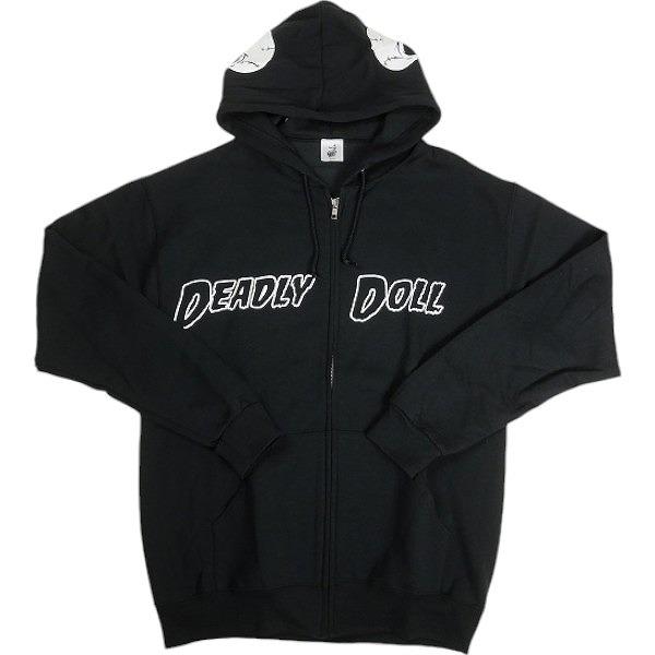 DEADLY DOLL デッドリードール Skele zip up Black ジップパーカー 黒 
