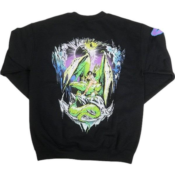 DEADLY DOLL デッドリードール Slay the dragon crewneck Black クルー 