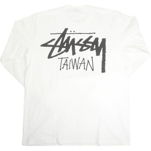 STUSSY ステューシー 24AW STOCK TAIWAN LS TEE WHITE 台湾限定ロンT