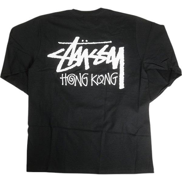 STUSSY ステューシー 24AW STOCK HONG KONG LS TEE BLACK 香港 STUSSY ステューシー 24AW STOCK HONG KONG LS TEE BLACK 香港