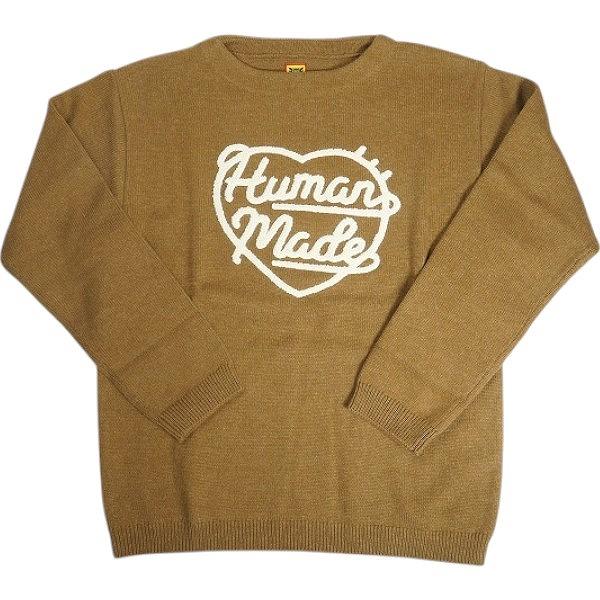 HUMAN MADE 24aw HEART KNIT SWEATER BROWN サイズS HM28CS018