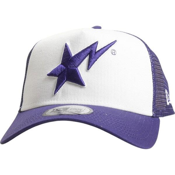 アベイシングエイプスーターキャップ A BATHING APE ア ベイシング エイプ ×NEW ERA 9FORTY STA CAP PURPLE