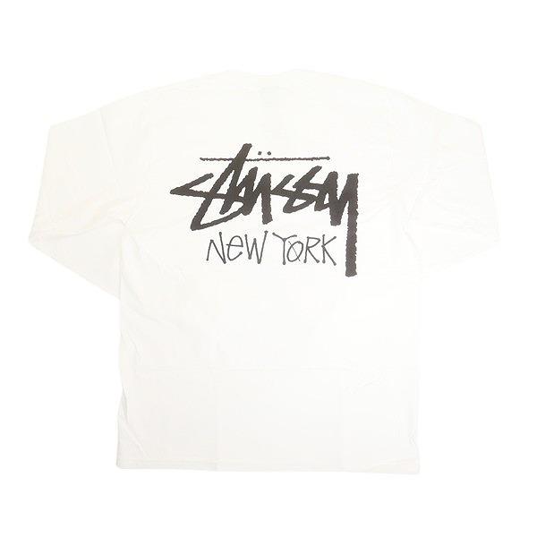 STUSSY ステューシー 25SS STOCK NEW YORK LS TEE WHITE ニューヨーク