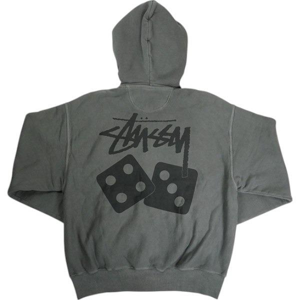 STUSSY ステューシー 25SS DICE PIG DYED ZIP HOOD BLACK ジップ 