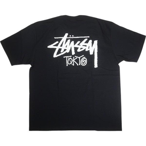 STUSSY ステューシー STOCK TOKYO TEE BLACK 東京限定Tシャツ 黒