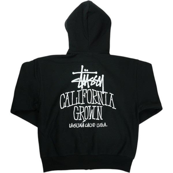 STUSSY ステューシー 25FW CALI GROWN ZIP HOOD BLACK ジップパーカー