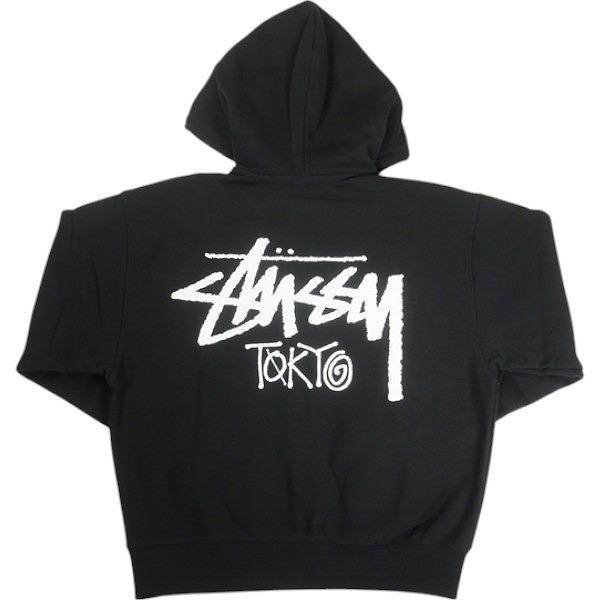 STUSSY ステューシー STOCK TOKYO ZIP HOOD BLACK 東京限定ジップ