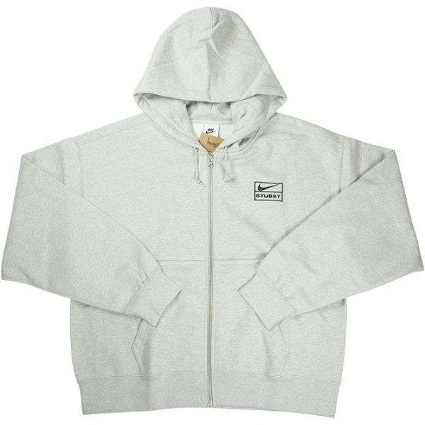 STUSSY ステューシー ×NIKE 25FW STONE WASHED FLEECE ZIP HOODIE Grey 