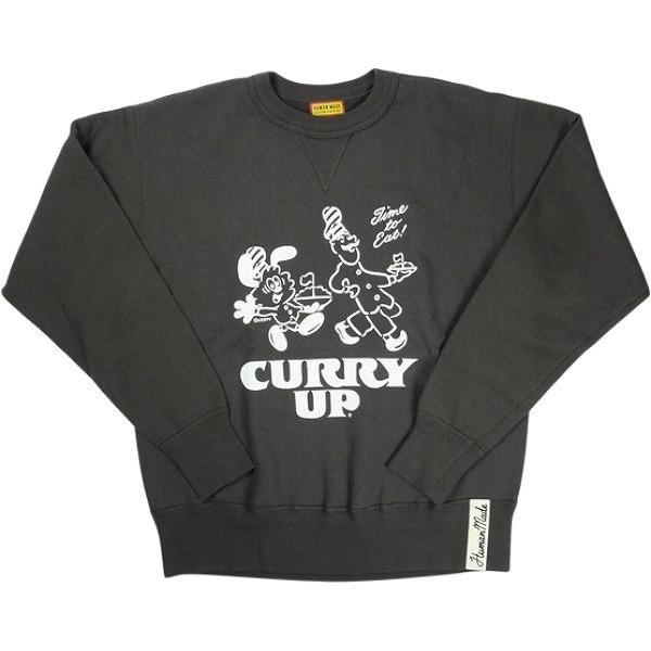 HUMAN MADE ×CURRY UP ×VERDY 25AW TSURIAMI SWEATSHIRT BLACK クルー