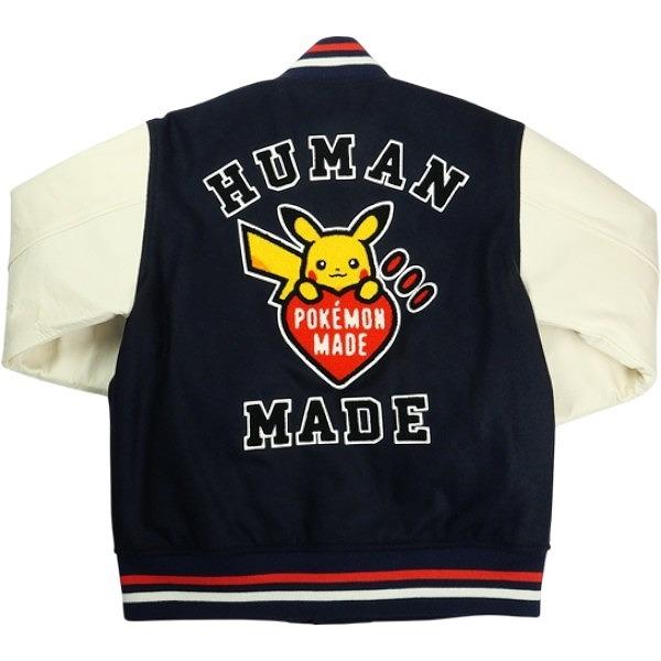 HUMAN MADE ヒューマンメイド ×POKEMON 25AW VARSITY JACKET NAVY