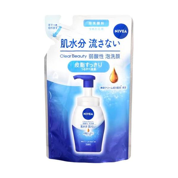 ニベア クリアビューティー弱酸性泡洗顔 皮脂すっきり つめかえ用 130ｍｌ【泡洗顔】