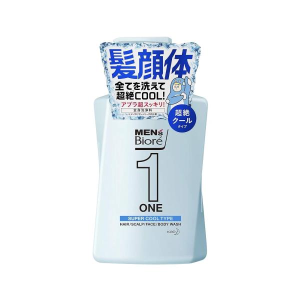 メンズビオレ ONE オールインワン全身洗浄料 超絶クール リフレッシュグリーンの香り ポンプ 480ml