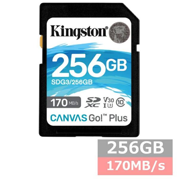 他サイト： キングストン SDカード SDXC SDG3 256GB Canvas Go! Plus SDkingston SDXCカード Class10 UHS-I U3/V30 カメラ デジカメ ビデオカメラ パソコン 並行輸入品の商品画像