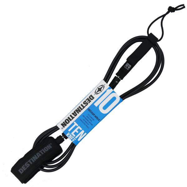 DESTINATION 10'0 7mm ニー 膝用 ミディアム ブラック リーシュ