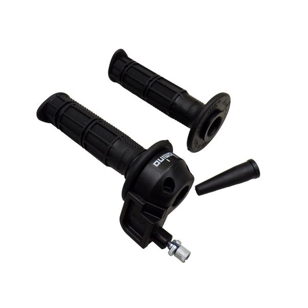 S26■domino スロットルキット グリップ付 1本引き 22mm BLACK スロットルホルダー KTM aprilia DERBI