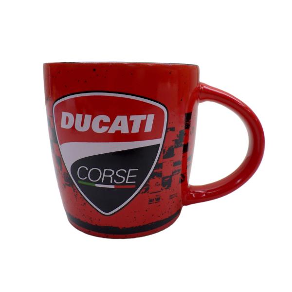 S26■DUCATI CORSE マグカップ RACING LOGO RED 330ml セラミック コーヒーカップ 公式ライセンス ドゥカティ