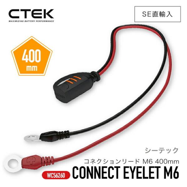 CTEK ［ ctek 56-260 シーテック コネクションリード M6 400mm ］車