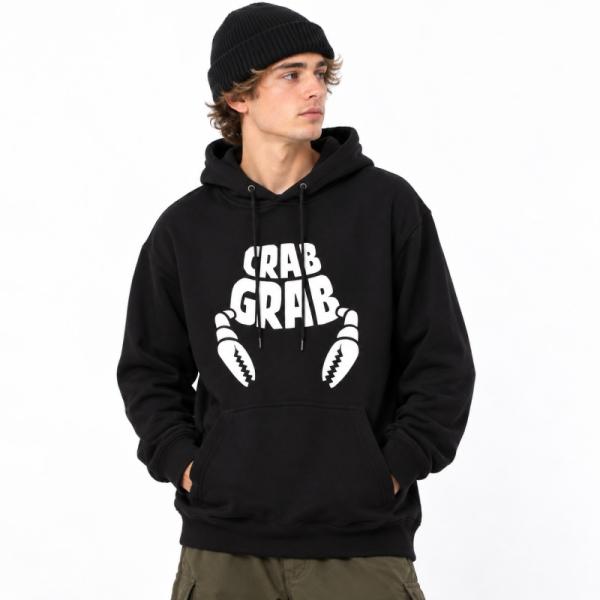 CRAB GRAB クラブグラブ ユニセックス プルオーバー パーカー CLASSIC HOOD カラー BLK ブラック 裏起毛 スノーボード デッキパッド