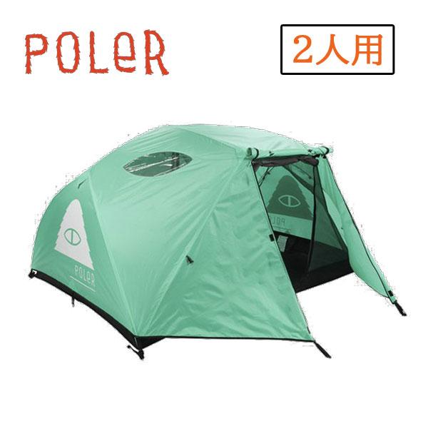 POLeR ポーラー 2人用 テント 2 MAN TENT カラー JUNGLELIGHT 水色 camp キャンプ outdoor アウトドア 3シーズン ドーム型