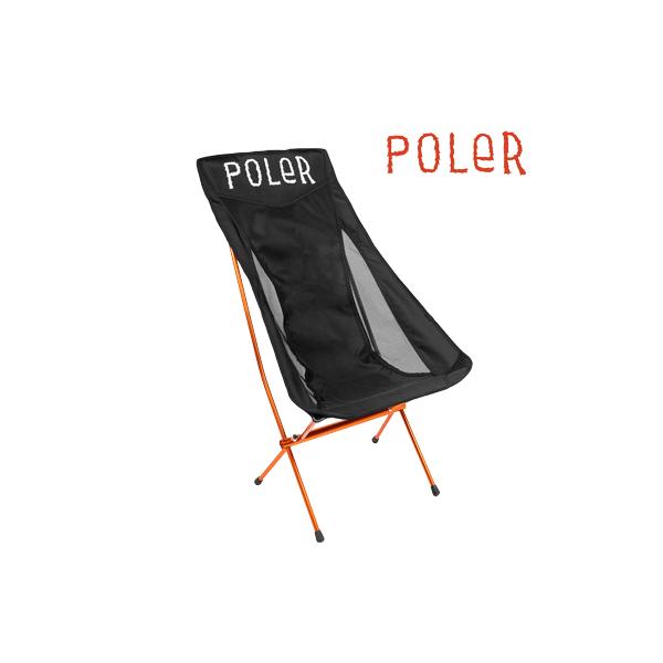 POLeR ポーラー アウトドア チェア 椅子 STOWAWAY CHAIR カラー BLACK 折り畳み 軽量 camp vibes