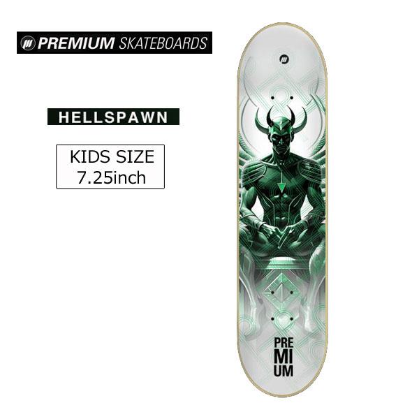 【PREMIUM プレミアム】キッズ 子供 スケボー スケートボード デッキ 板 DARK HEROES HELLSPAWN 7.25インチ kids junior ジュニア flake 上田豪 13mind ランプ