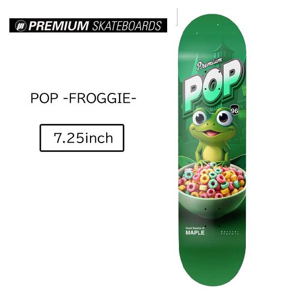 【PREMIUM プレミアム】キッズ 子供 スケボー スケートボード デッキ 板 POP SERIES FROGGY 7.25インチ kids junior ジュニア flake 上田豪 13mind ランプ