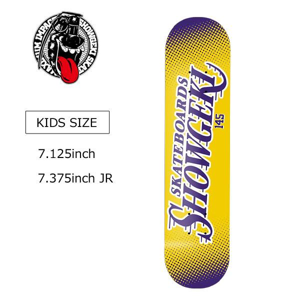 【SHOWGEKI SKATEBOARDS ショーゲキ】キッズ 子供 スケボー スケートボード デッキ 板 LA 145 7.125インチ 7.375JR kids junior flake 上田豪 13mind ランプ